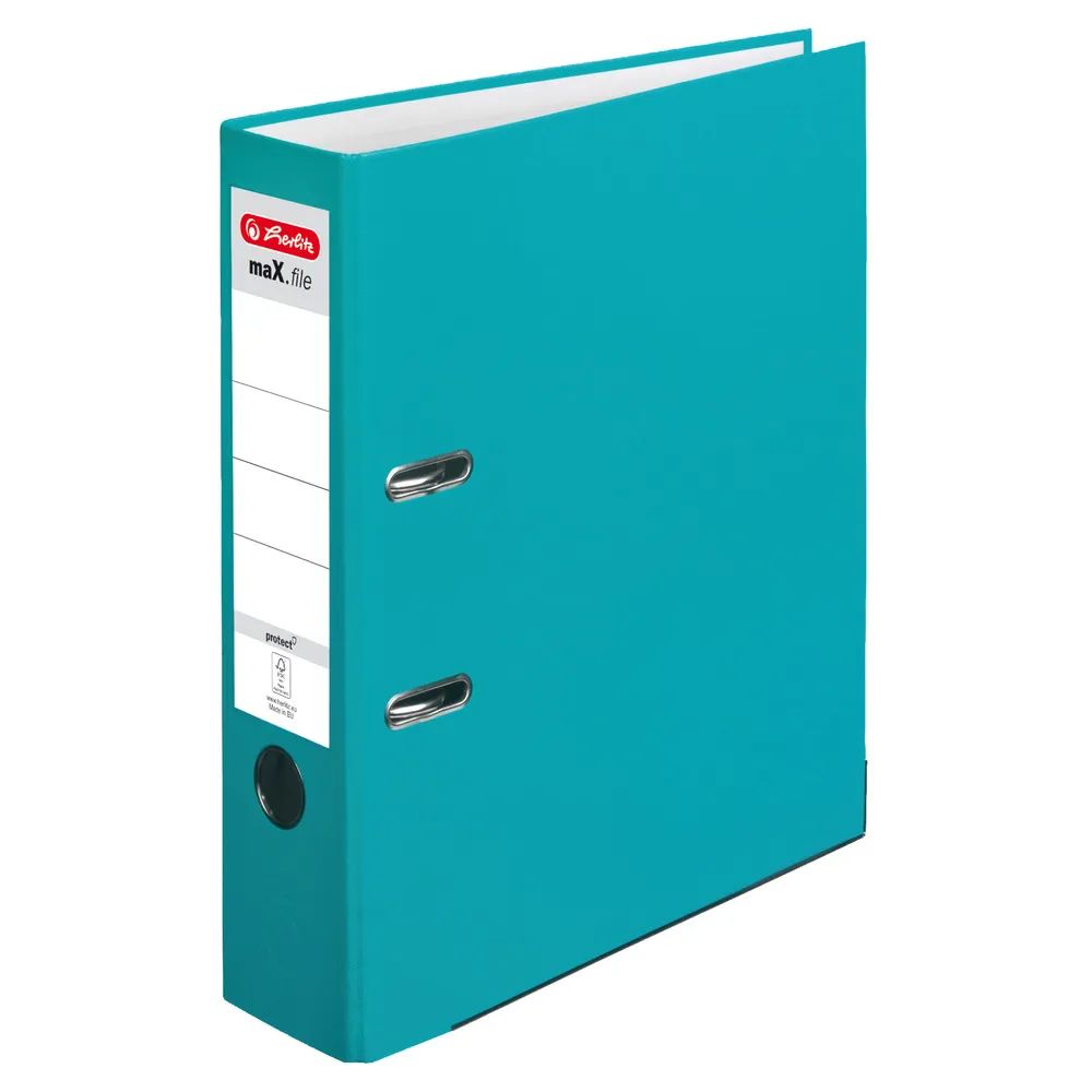 herlitz Ordner maX.file protect, A4, 8cm, türkis