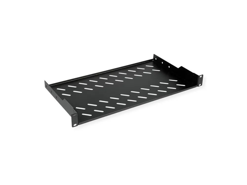 ROLINE Rack - Regal - 250 mm tief, Tragfähigkeit 15 kg - RAL 9005, Jet Black - 1U - 48.3 cm (19")