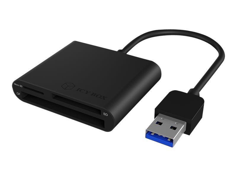 ICY BOX IB-CR301-U3 - Kartenleser (SD, microSD, SDHC, SDXC, SDXC UHS-I, SDHC UHS-I, CF I, CF)