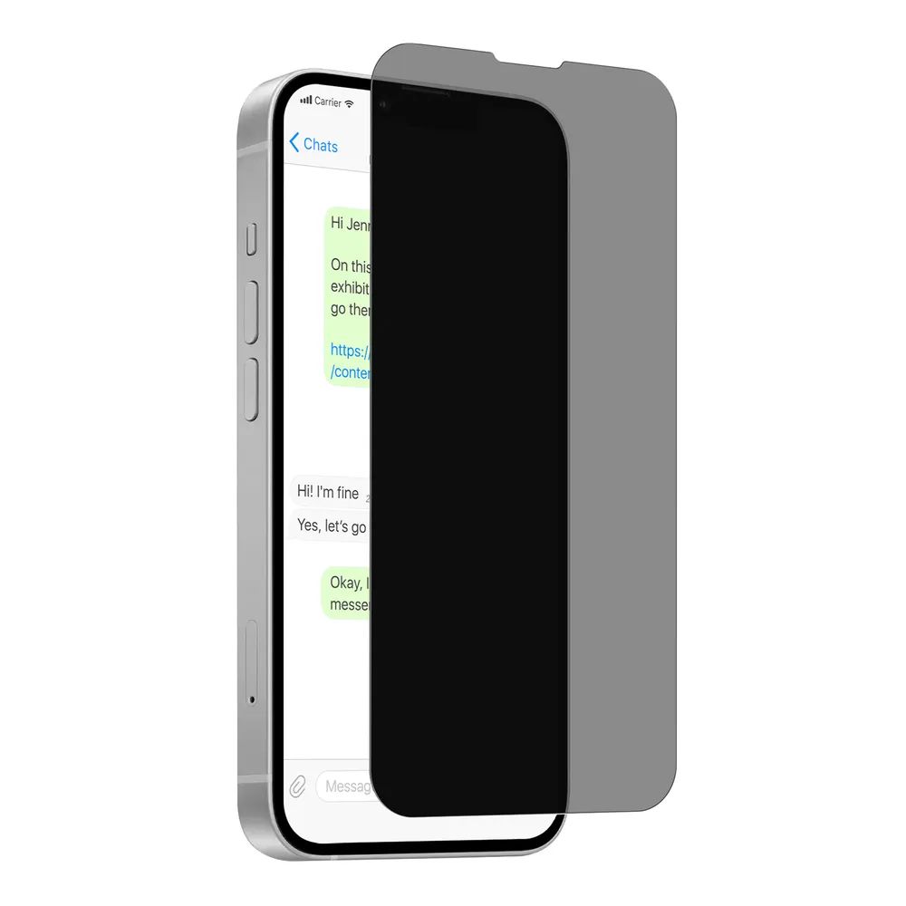 PURO Displayschutzglas PRIVACY für iPhone 13/13 PRO/14/16E/17E, 2D