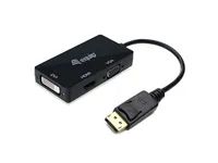 Equip DisplayPort-zu-VGA- / -HDMI- / -DVI-Adapter - 0,24 m - DisplayPort - DVI-D + VGA (D-Sub) + HDMI - Männlich - Weiblich - Gerade