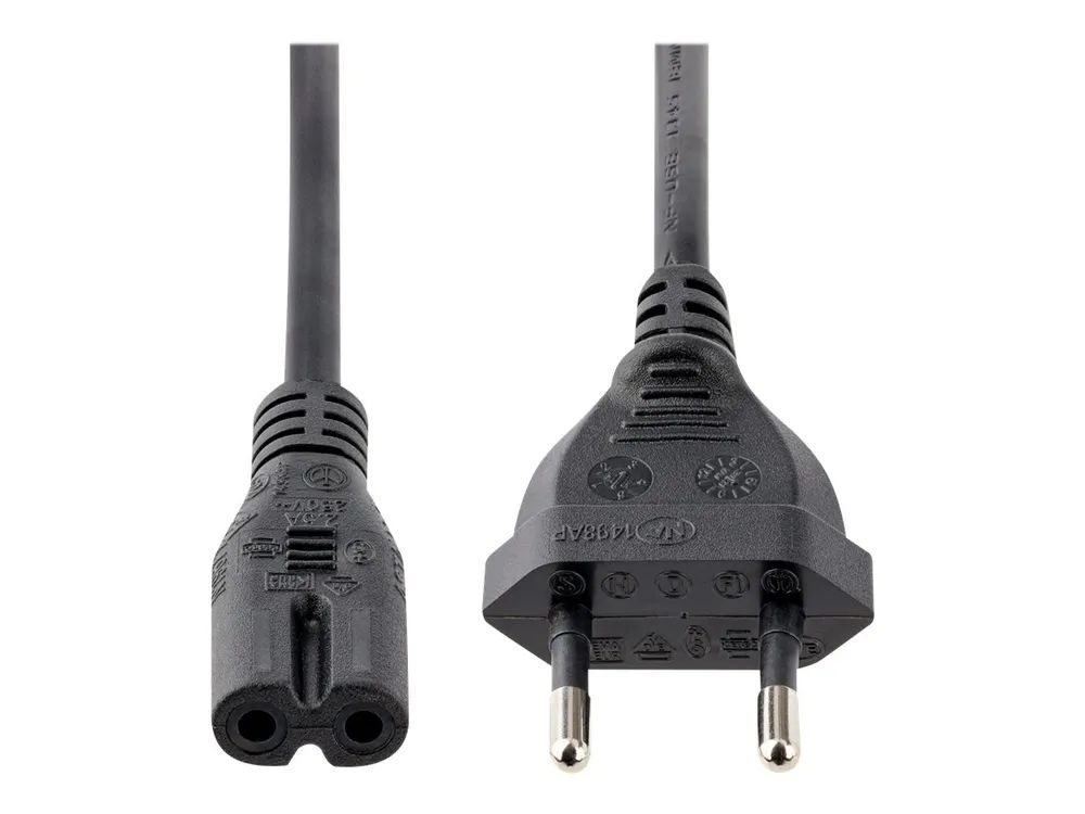 StarTech.com 2 m Laptop Stromkabel, Eurostecker auf C7 Stecker, 2.5A 250V - Stromkabel - Eurostecker (S)
