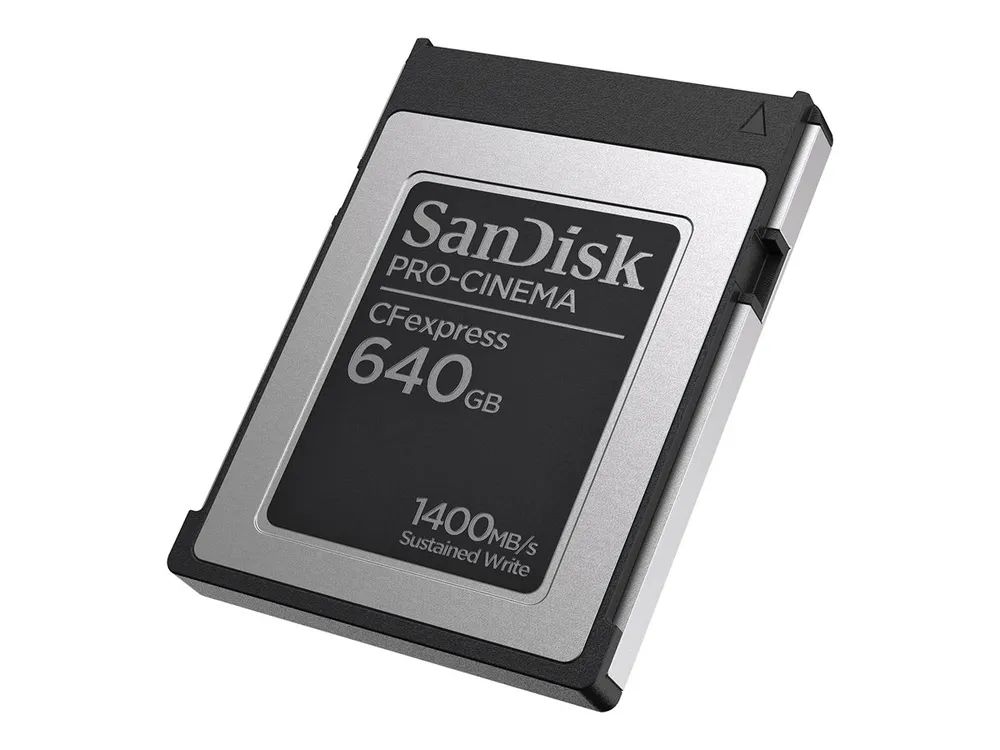 SanDisk CF Express PRO-CINEMA 640GB, Type B, 1700MB/s Lesen, 1500MB/s Schreiben