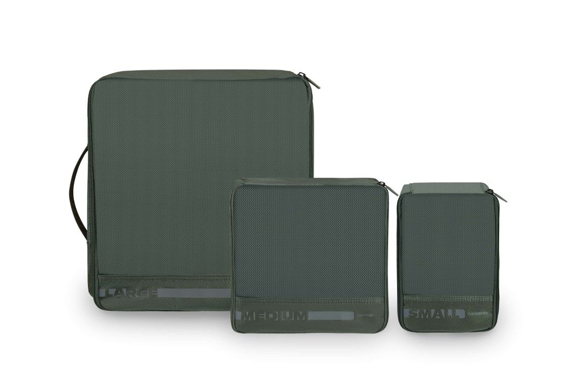 SAMSONITE PACK-SIZED SET OF 3 PACKING CUBES, forest