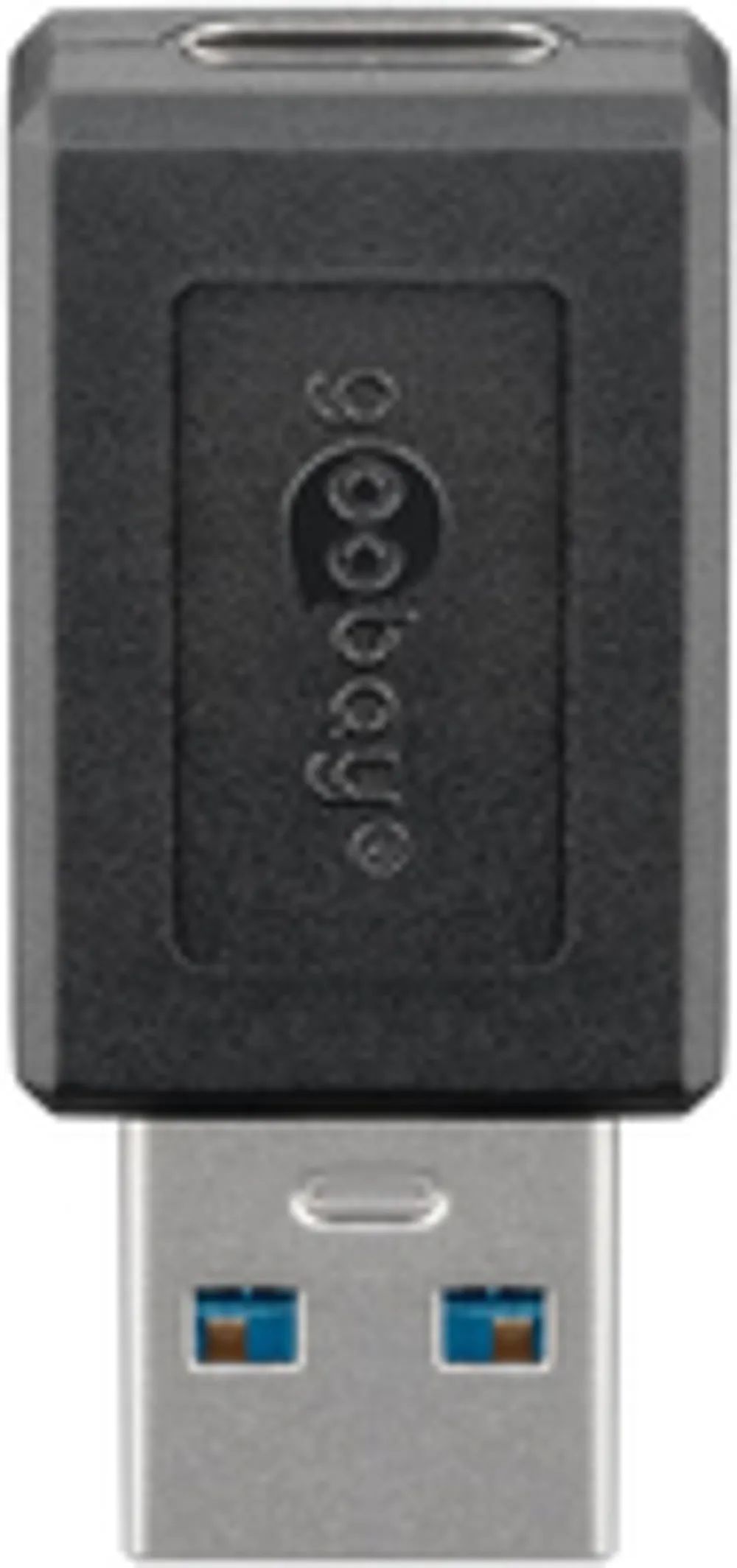 Goobay USB 3.0 SuperSpeed Adapter auf USB-C - schwarz - USB C - USB A - Schwarz