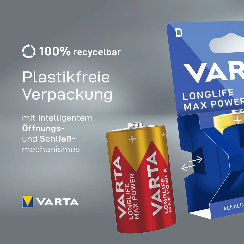 VARTA LONGLIFE Max Power D Blister 2