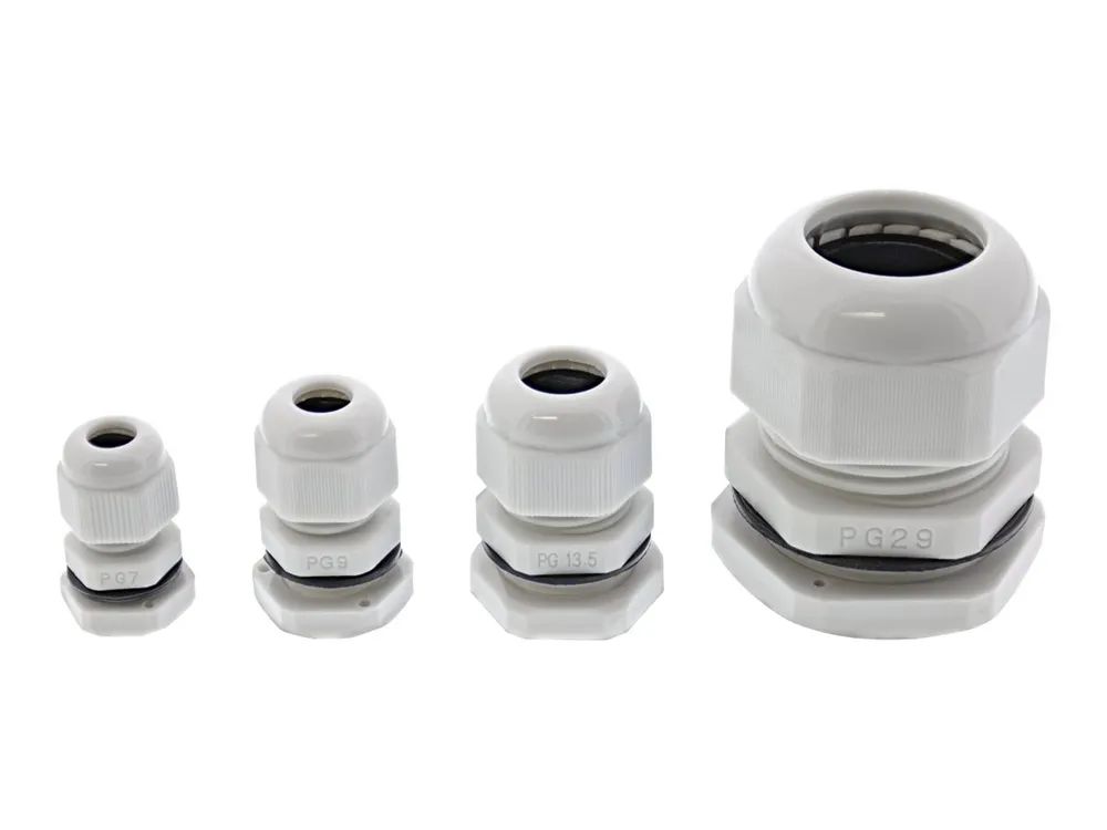InLine Kabeldurchführung PG 7 Nylon IP68 3,5-6mm - grau - 10 Stück