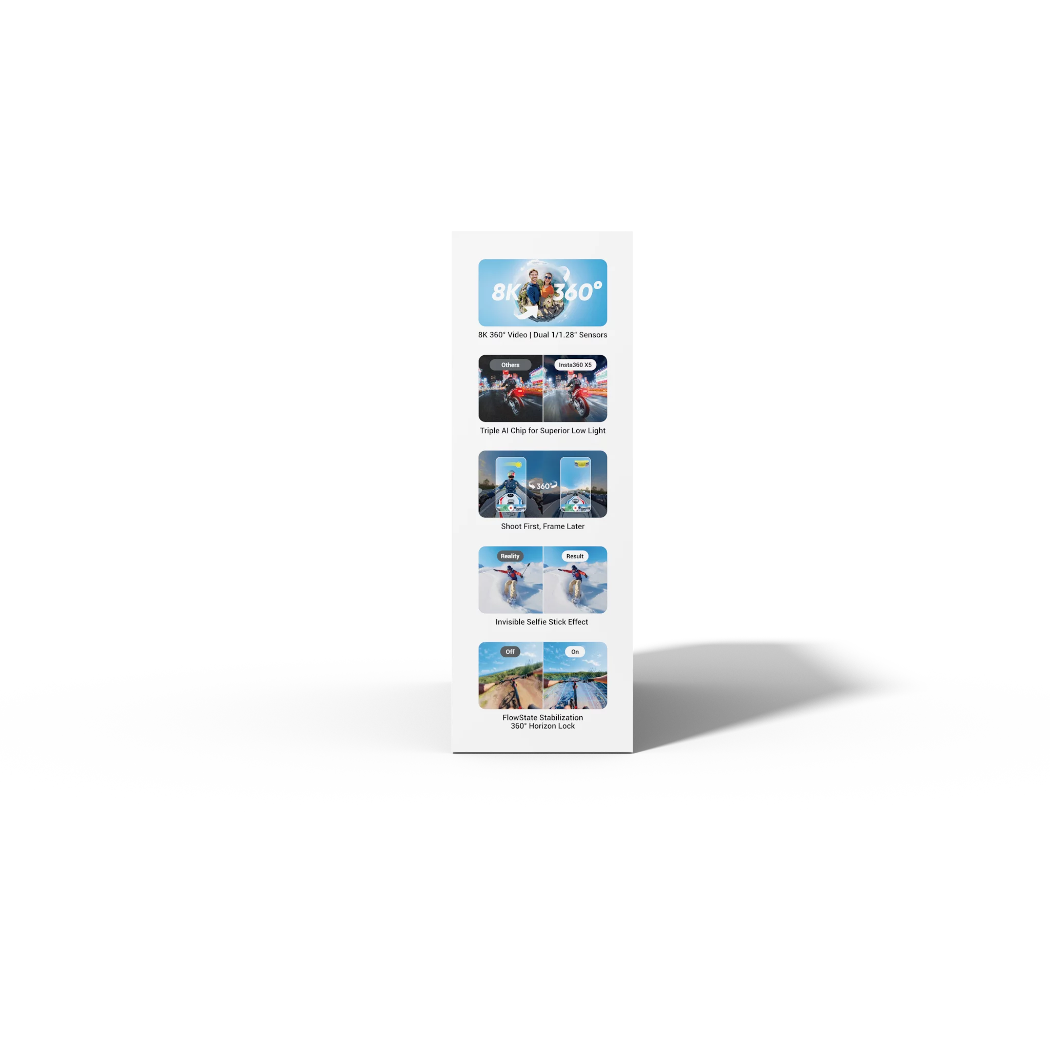 Insta360 X5 Essentials Bundle Action Kamera 8K 360 Grad - Camcorder - 3,3 cm