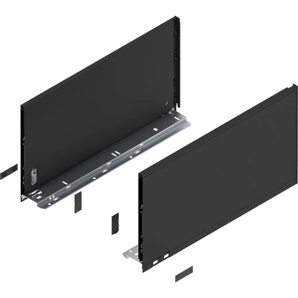 BLUM LEGRABOX pure Zarge Höhe F, NL 450, Carbonschwarz-matt