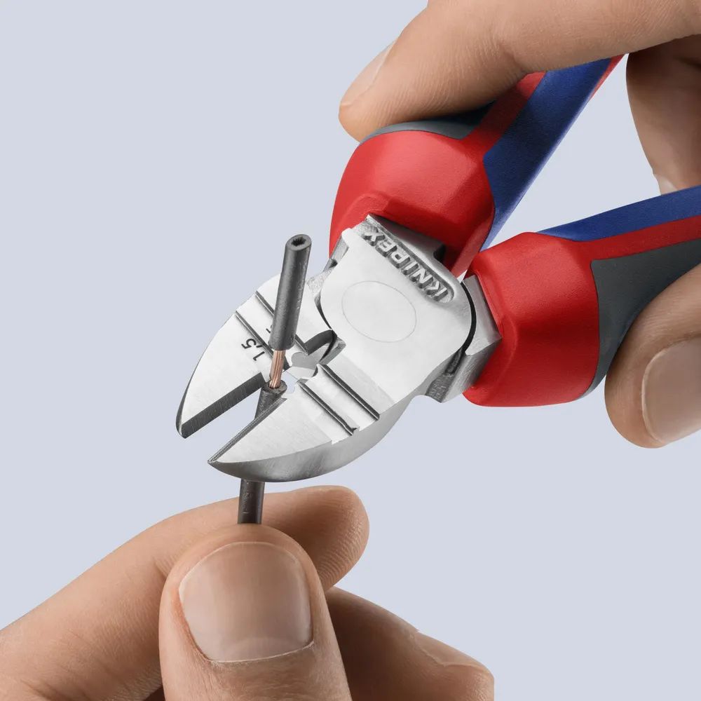 KNIPEX Abisolier-Seitenschneider mit Comfort-Griffen verchromt 160 mm