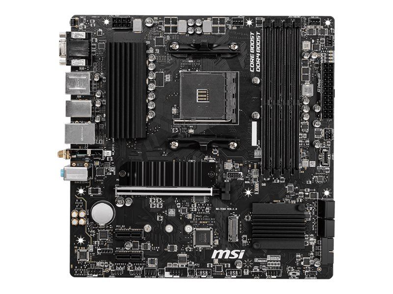 MSI B550M PRO-VDH WIFI - Motherboard - micro ATX - Socket AM4 - AMD B550 Chipsatz - USB-C Gen1, USB 3.2 Gen 1 - Bluetooth, Gigabit LAN, Wi-Fi - Onboard-Grafik (CPU erforderlich)