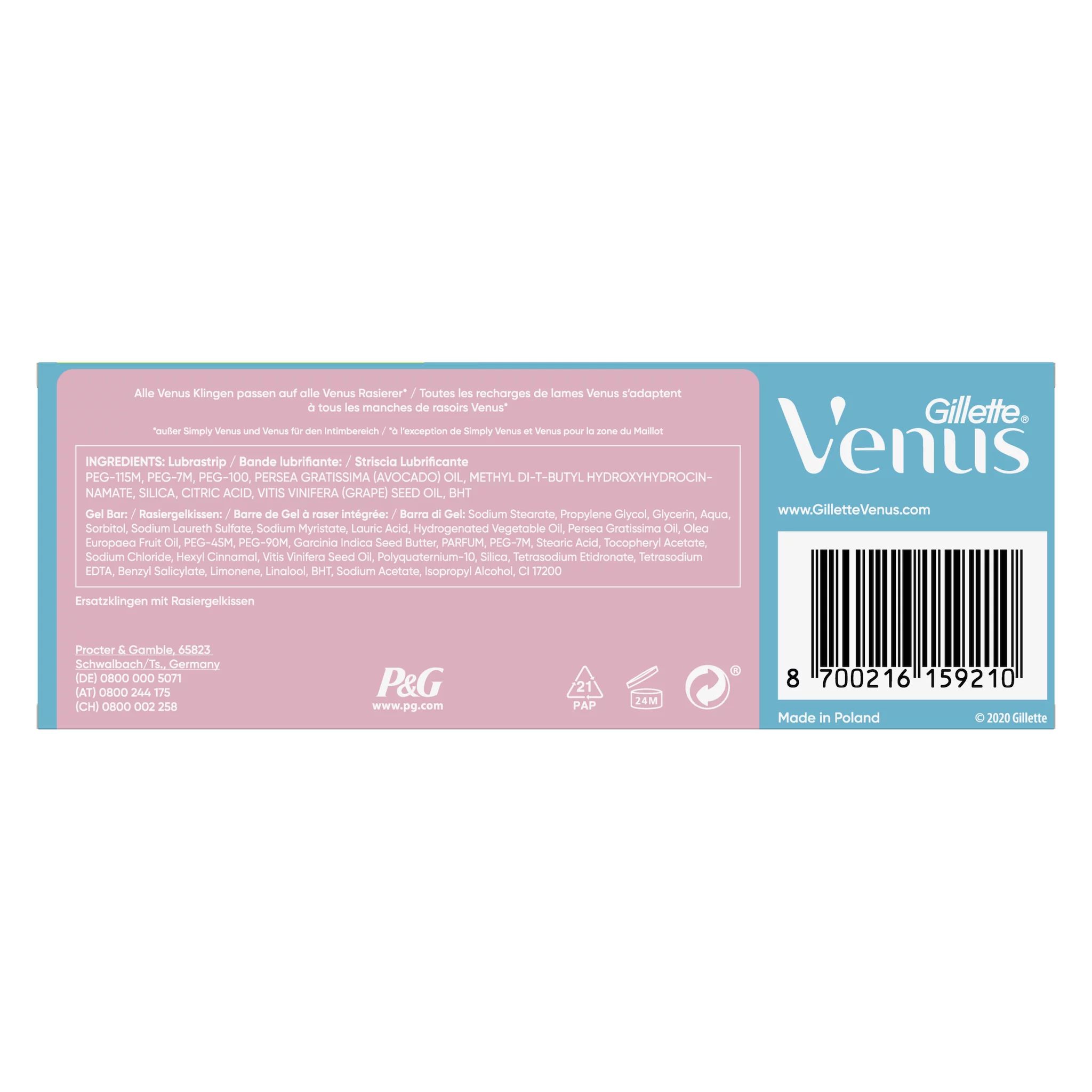 Gillette Venus Comfortglide Spa Breeze Systemklingen 4er 3 für 2 Aktion