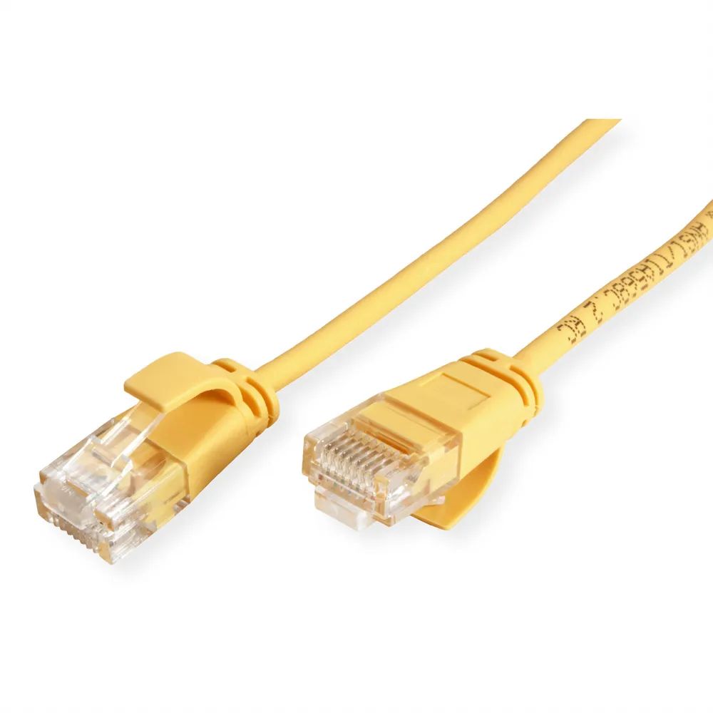 ROLINE UTP DataCenter Patchkabel Cat.6A (Class EA), LSOH, slim, gelb, 1 m