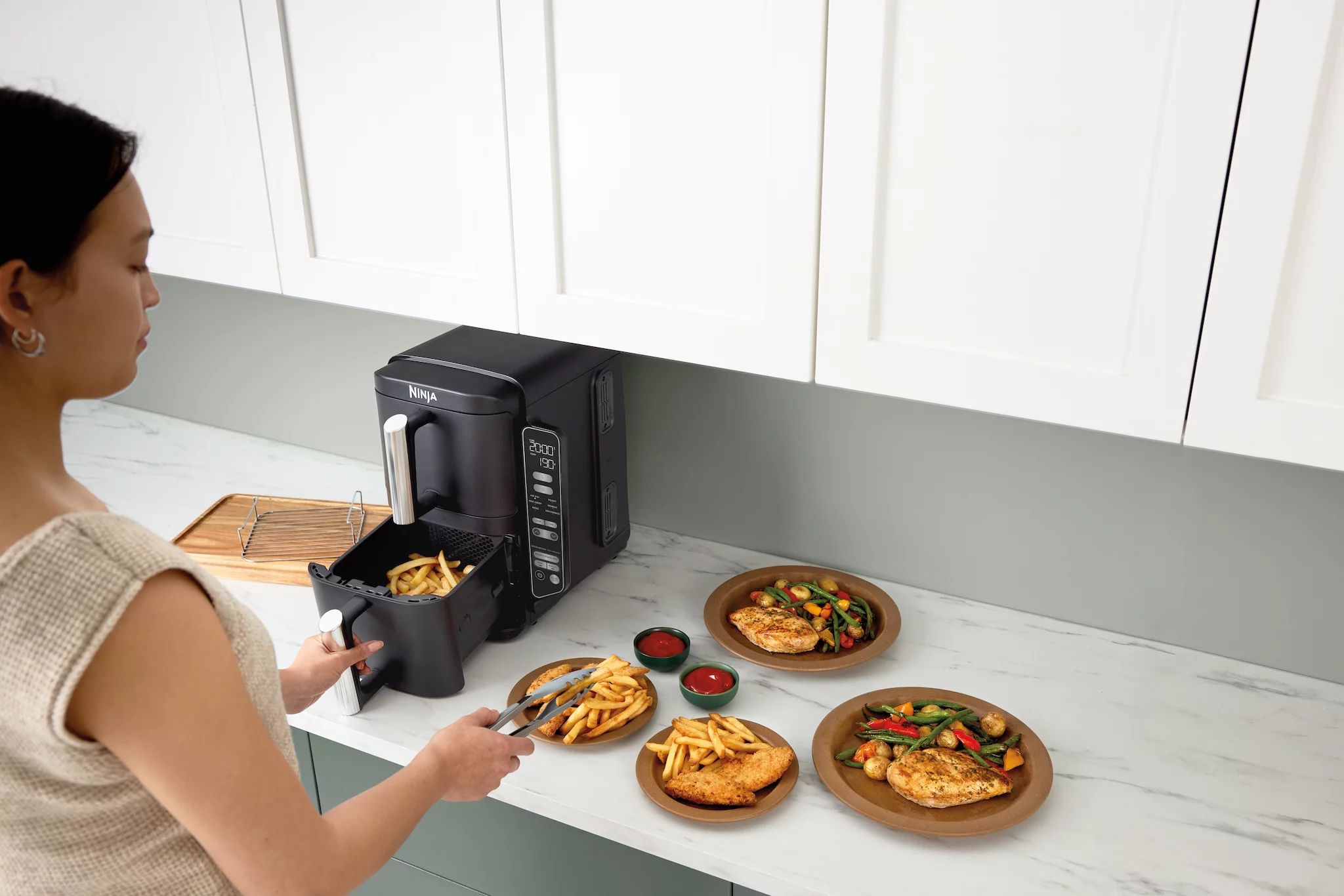 Ninja Double Stack 2-Ebenen Heißluftfritteuse 7,6 L - SL300EU
