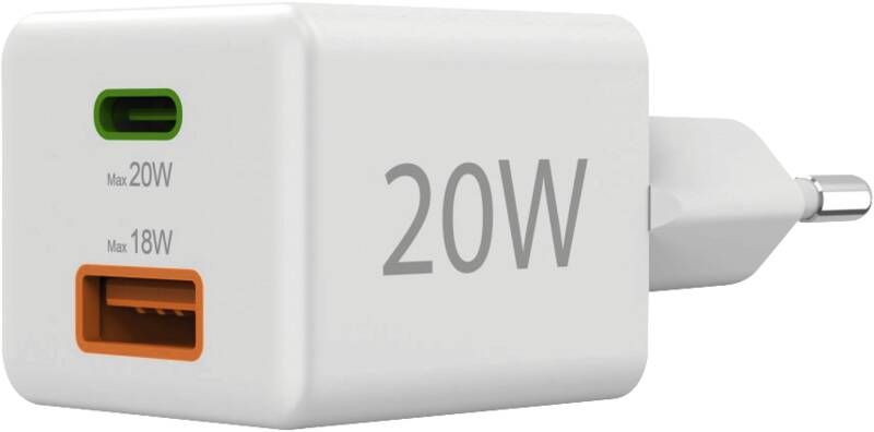 Hama 201991 Mini-Lader, 1 USB-C+A, 20W