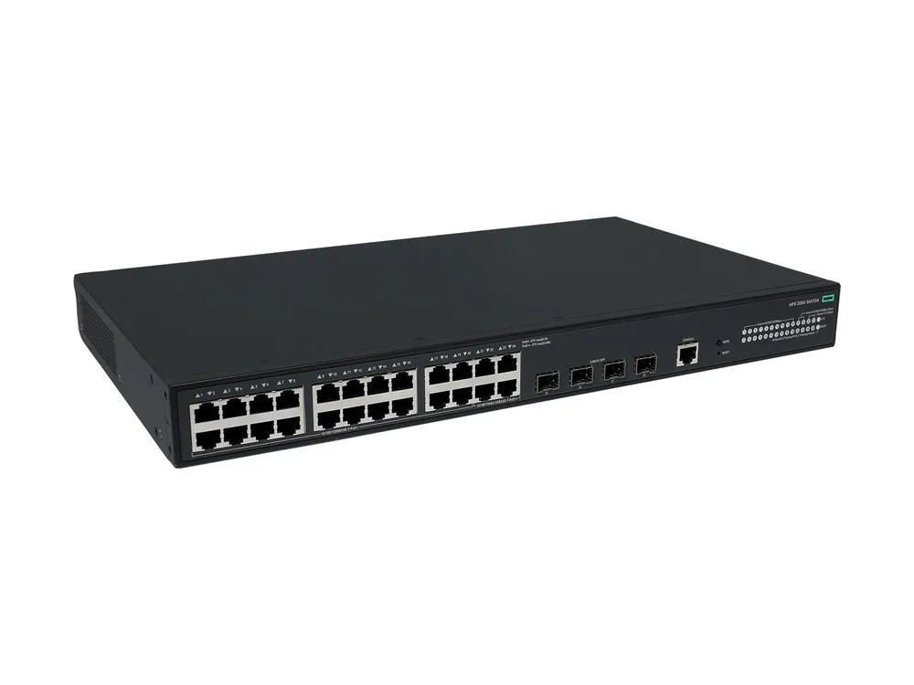 HPE Networking Comware 2050 24p 10/100/1000BT PoE+ 4p SFP 1G/2.5G 420W - Switch - managed - 24 x 10/100/1000Base-T (PoE+)