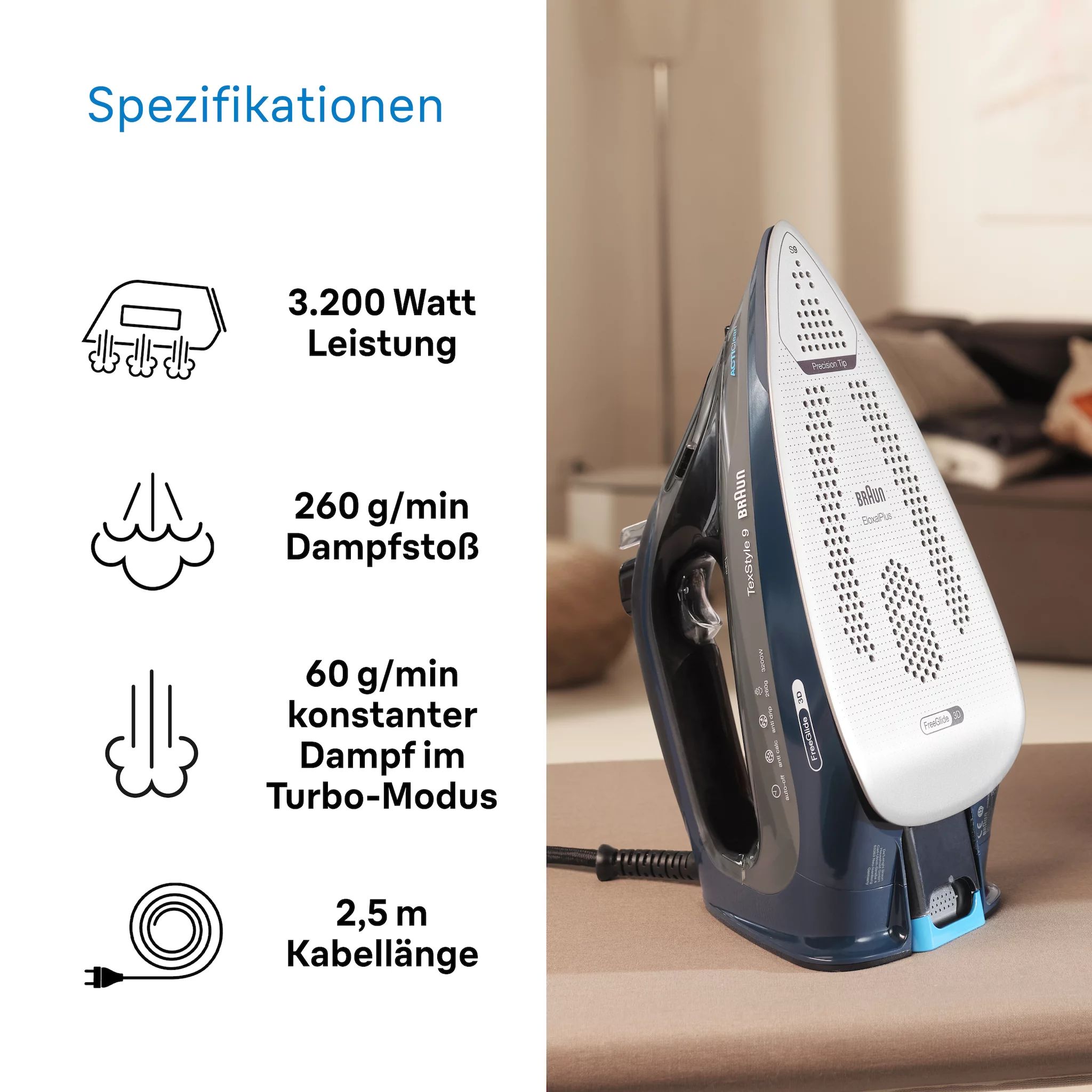 Braun SI9682DB Dampfbügeleisen