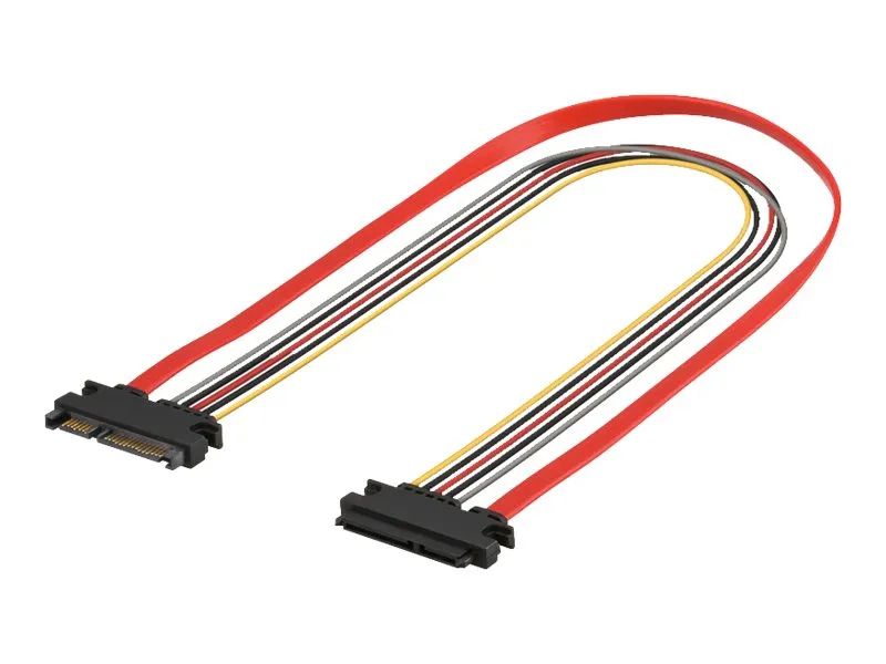 Goobay SATA-Kabel - SATA Combo (M) zu SATA Combo (W)