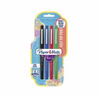 Paper Mate Flair - Medium - 4 Farben - Schwarz - Blau - Grün - Rot - Rundspitze - 1 mm - Schwarz - Blau - Grün - Rot