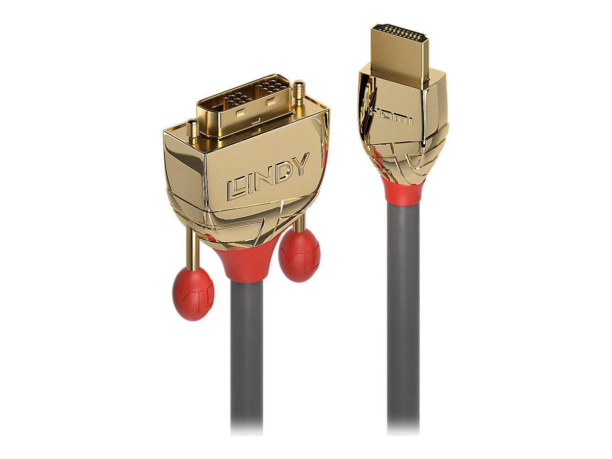 Lindy Gold Line - Videokabel - HDMI (M) bis DVI-D (M)