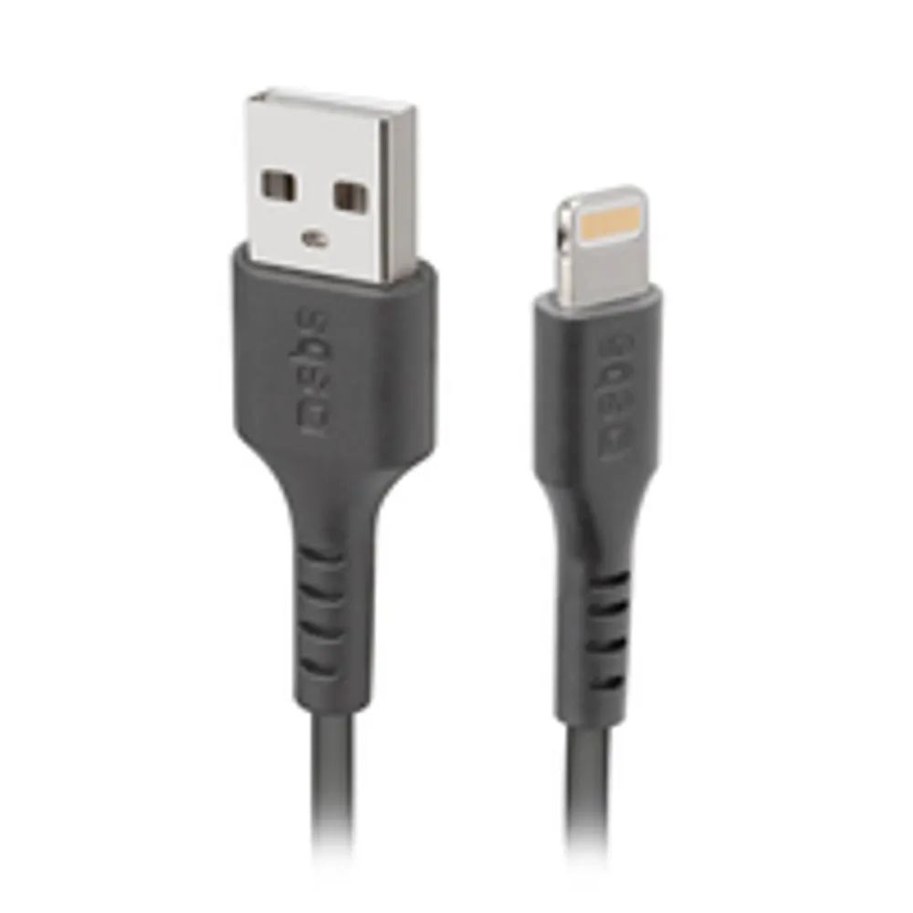 SBS TECABLEUSBIP589K - 1 m - Lightning - USB A - Männlich - Männlich - Schwarz