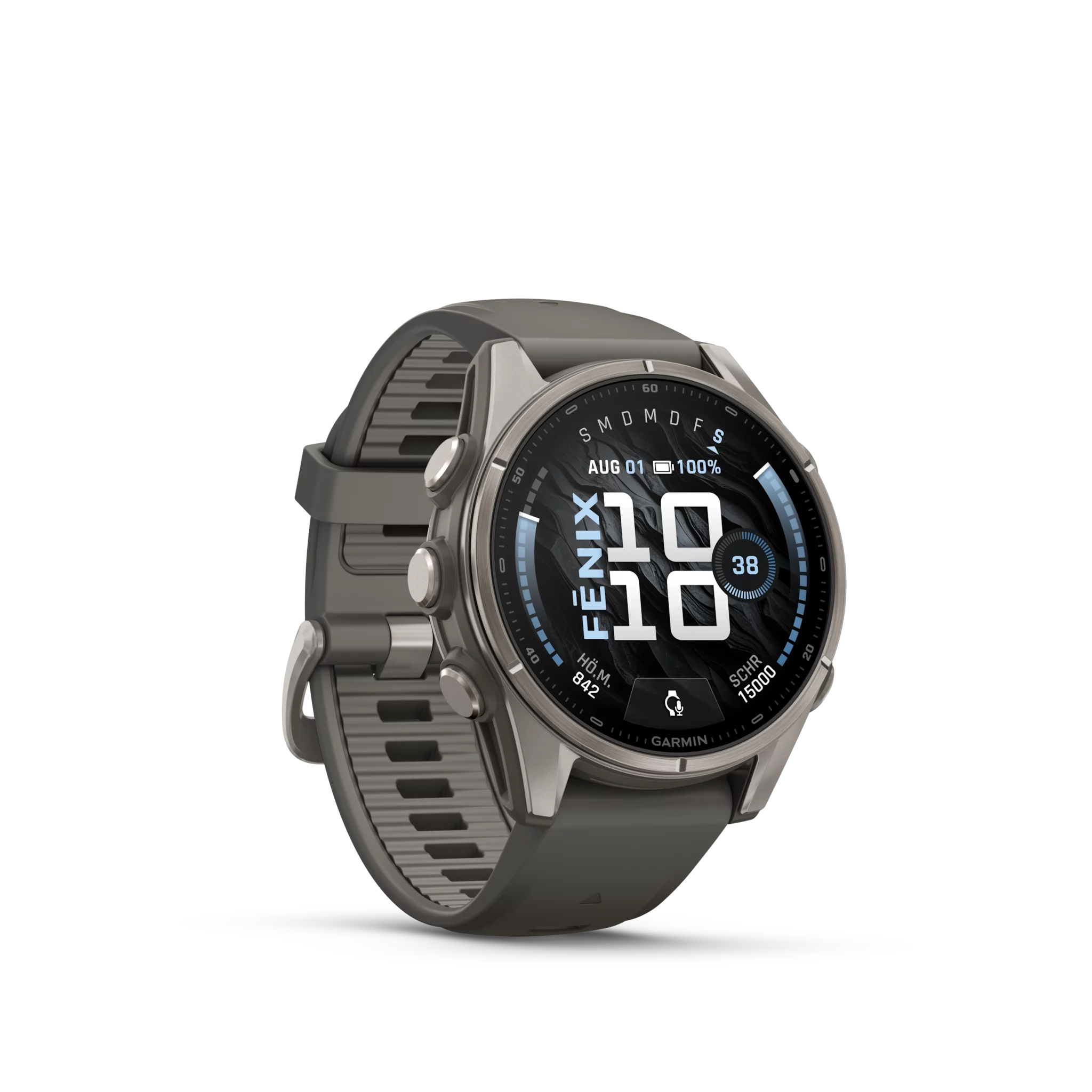 Garmin fēnix 9, 43mm Kieselgrau/Titan