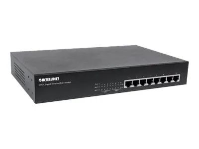 IC Intracom Intellinet 8-Port Gigabit Ethernet PoE+ Switch, 8 x PoE ports, IEEE 802.3at/af Power-over-Ethernet (PoE+/PoE)