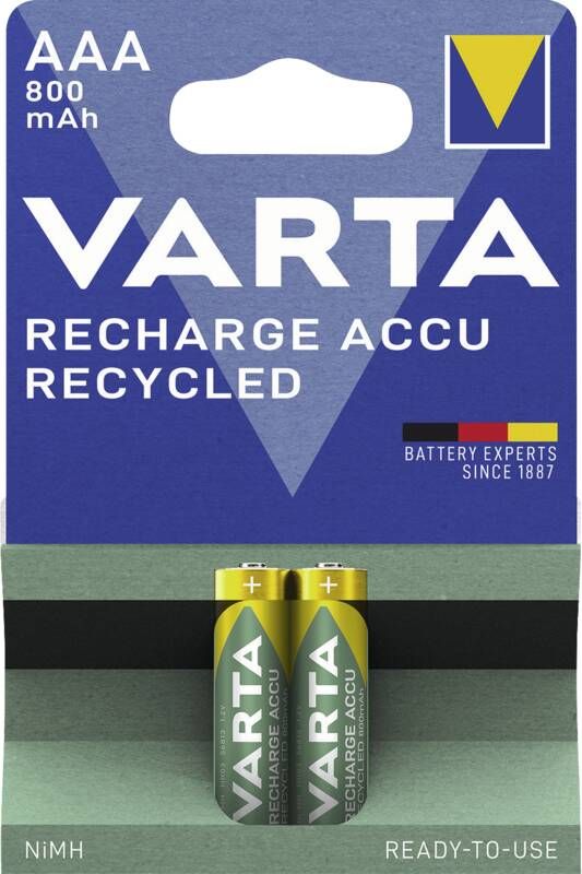 Varta Micro-Akku RECHARGE Recycled AAA 800mAh Blister 2