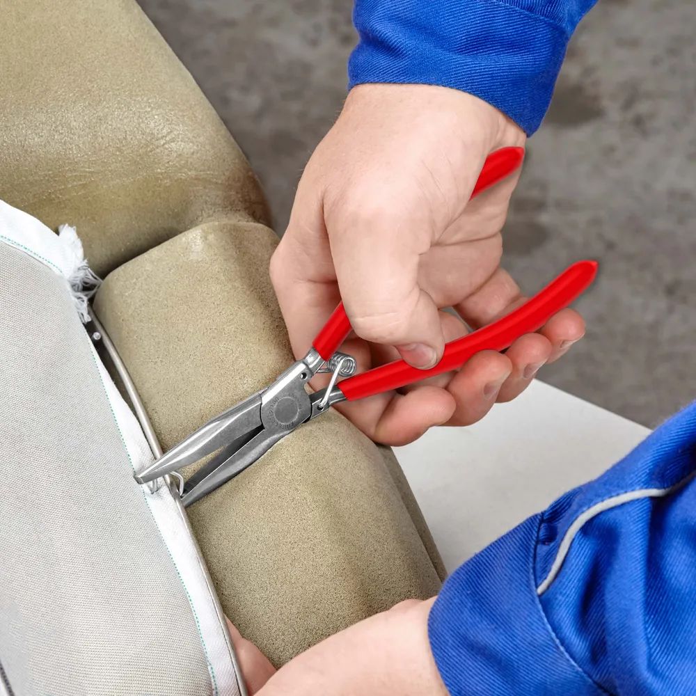 KNIPEX 91 91 180 Polsterklammerzange mit Kunststoff überzogen spiegelpoliert 180 mm