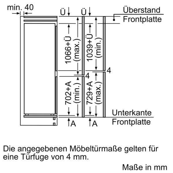 Neff Kühl-Gefrierkombination mit Gefrierfach unten mit Flachschanier - 267L