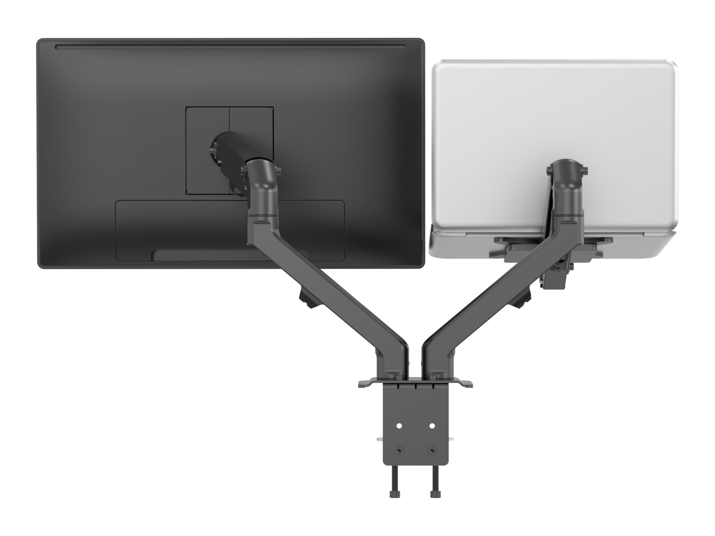 Vision VFM-DAD/4 - Befestigungskit - einstellbarer Arm - für 2 LCD-Displays oder LCD-Display und Notebook/Tablet - Aluminium, Stahl - mattschwarz - Bildschirmgröße: 43.2-68.6 cm (17"-27")
