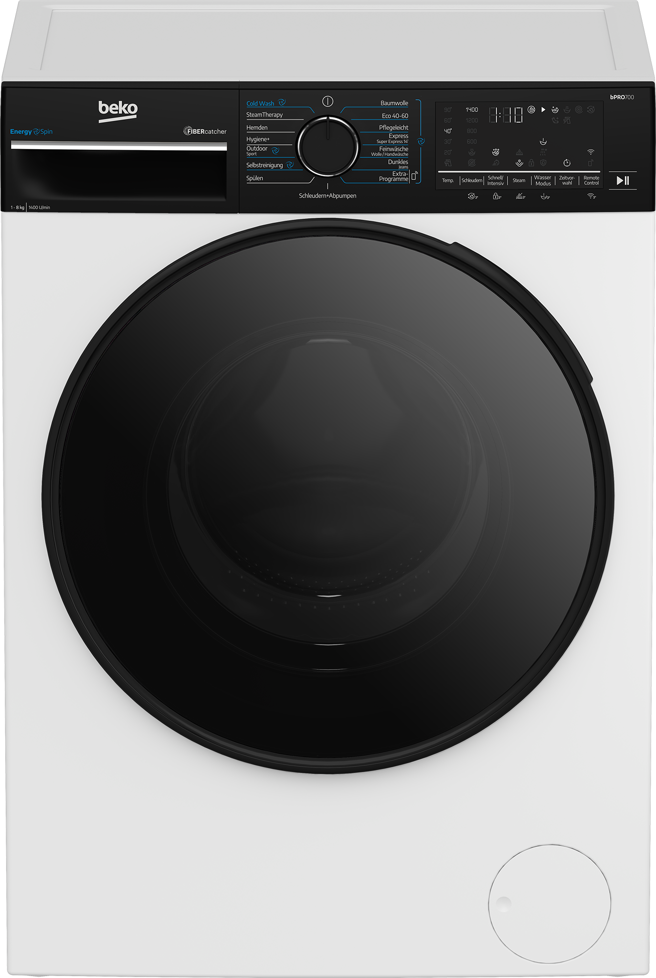 Beko B7WFT68419W Waschmaschine inkl. WiFi, 1-8 kg, 1400 U/min,Weiß