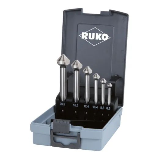 RUKO Kegelsenker-Satz HSS DIN 335 Form C 90 Grad HSS Zylinderschaft lang