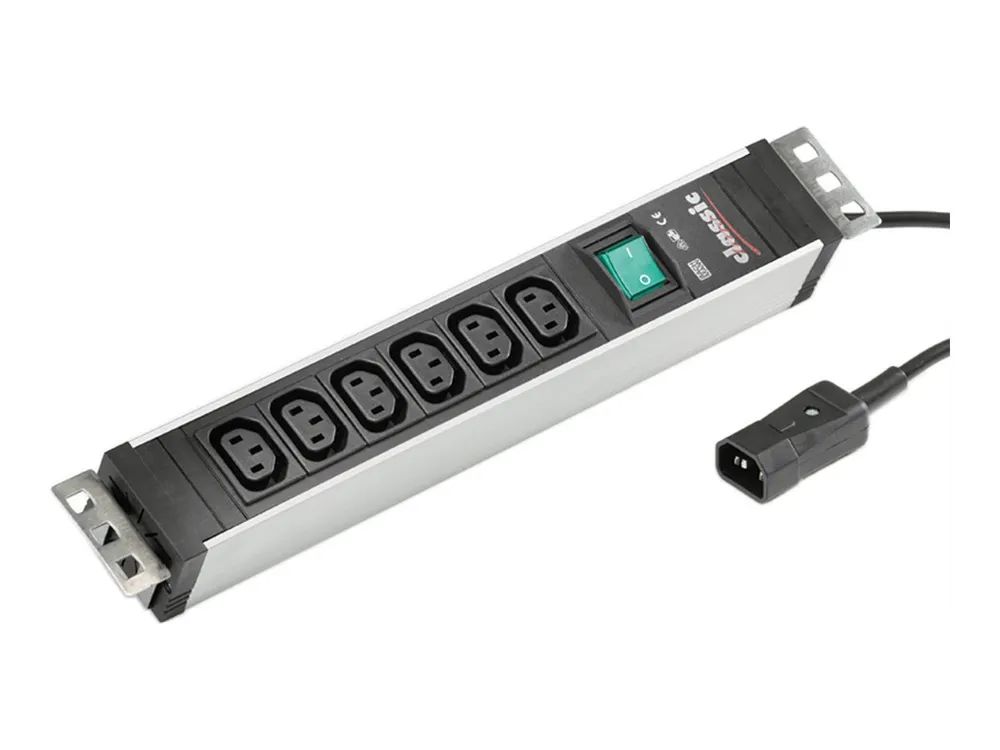 Bachmann Steckdosenleiste (Rack - einbaufähig) - Eingabe, Eingang IEC 60320 C14 - Ausgangsanschlüsse: 6 (power IEC 60320 C13)