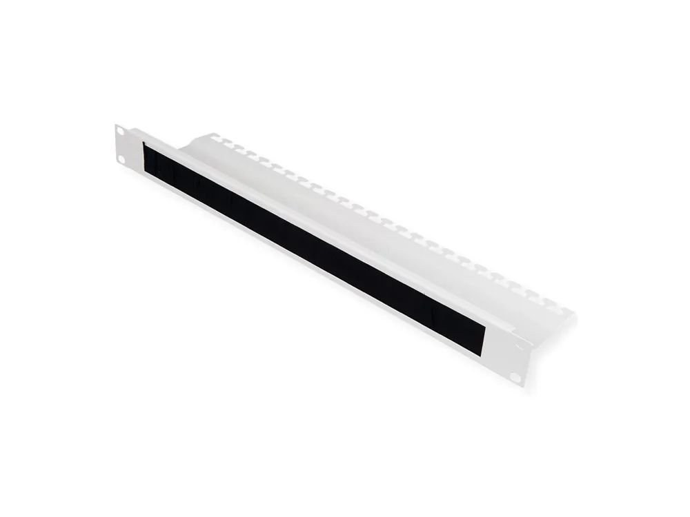 ROLINE Kabeleingangsplatte für Rack - mit Bürstenstreifen - RAL 7035, Hellgrau - 1U - 25.4 cm (10")