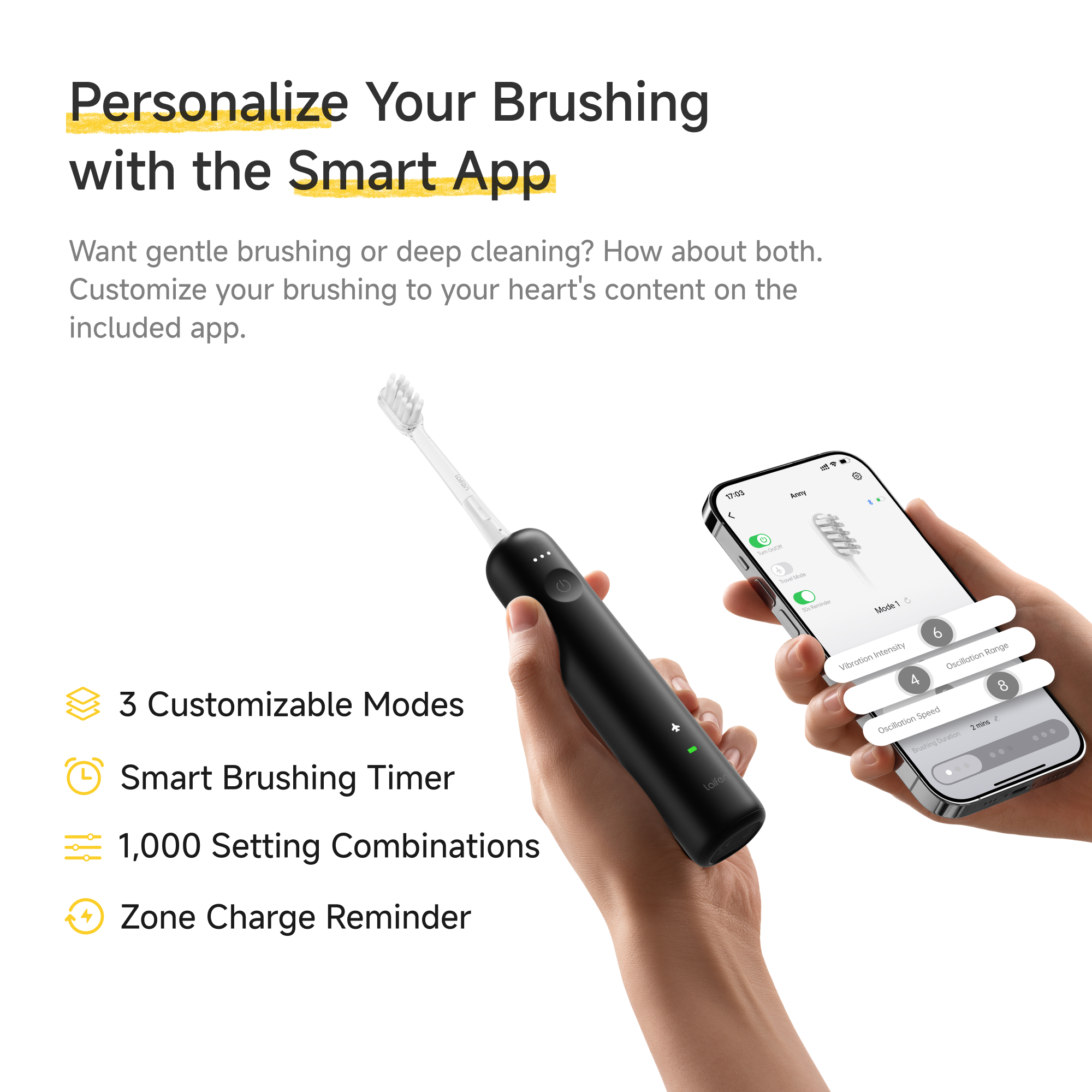 Laifen Wave Special Edition Electric Toothbrush - Matte Black