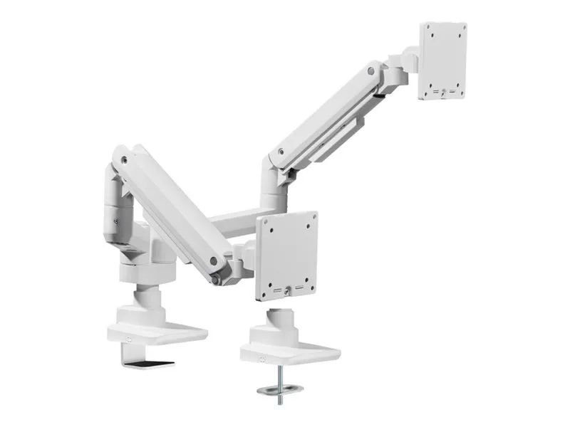 Equip Befestigungskit (Kabeldurchführungsklemme, Schrauben, Klemmhalterung, Tisch-Montagearm) - Gasfeder - für 2 LCD displays / curved LCD display - schwerlast - Kunststoff, stainless steel, Aluminium - weiß - Bildschirmgröße: 43.2-88.9 cm (17"-35")
