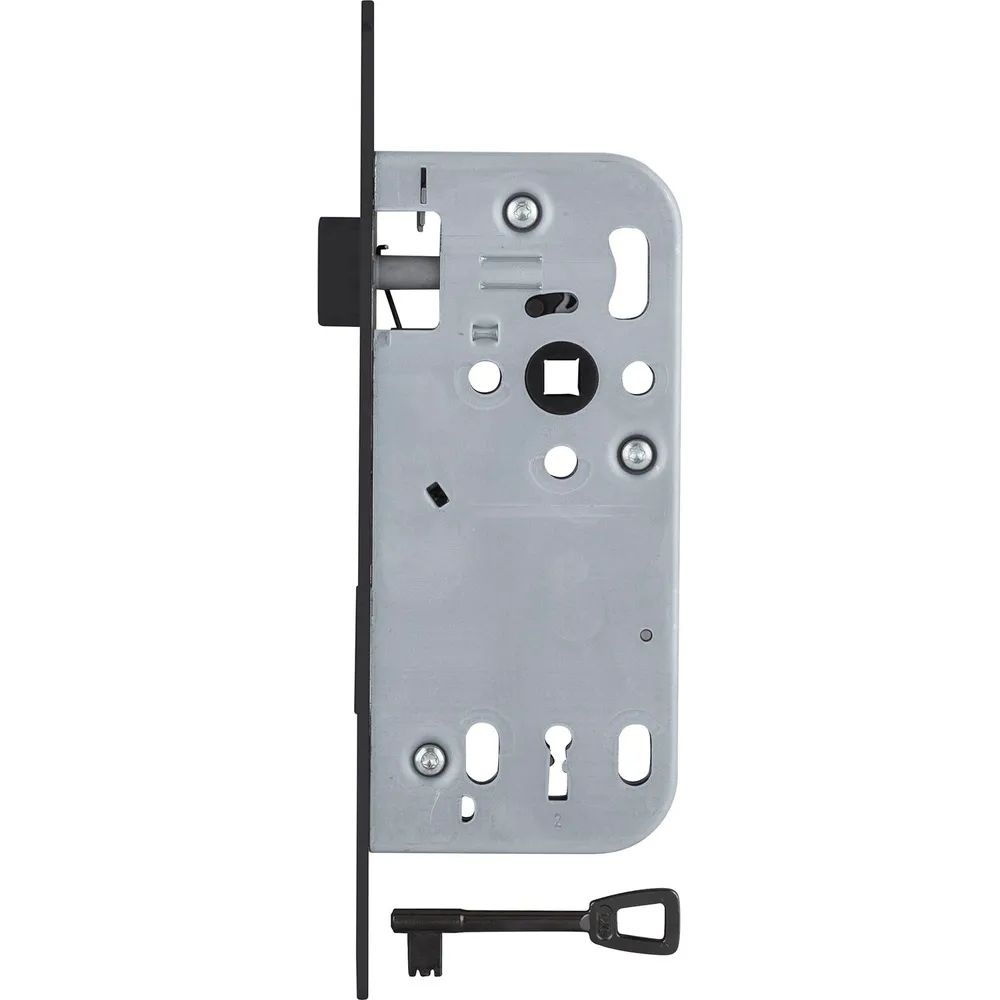 SOLIDO Einstemmschloss 300 BB, DM 50, Nuss 8,5, Stahl schwarz KTL-beschichtet