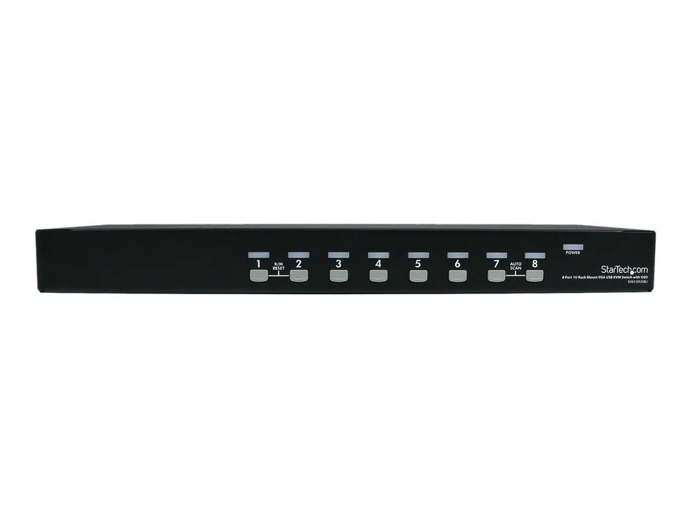 StarTech.com 8-Port USB KVM Swith with OSD - TAA Compliant - 1U Rack Mountable VGA KVM Switch (SV831DUSBU)