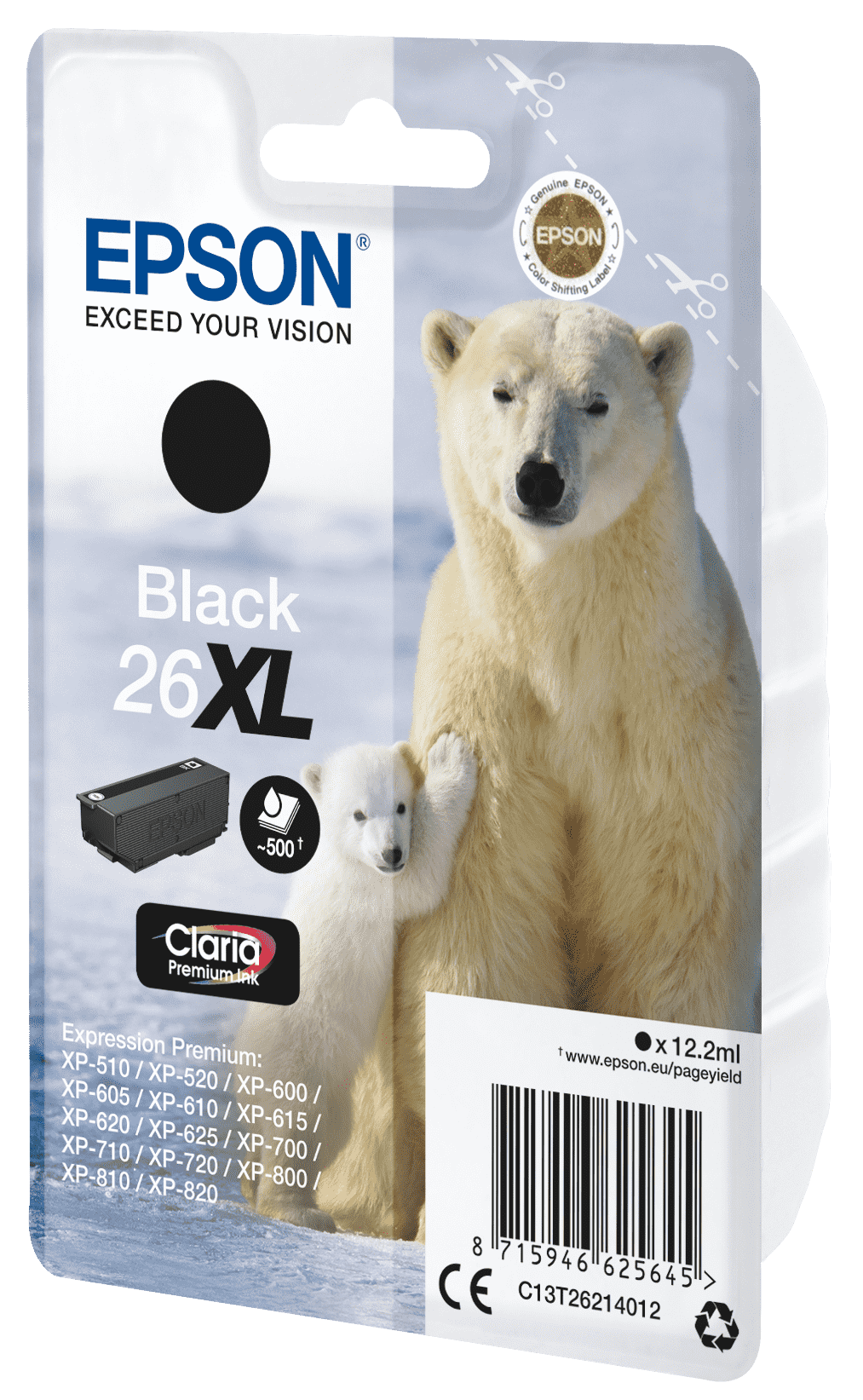Epson 26 Tinte Eisbär Single, XL, schwarz