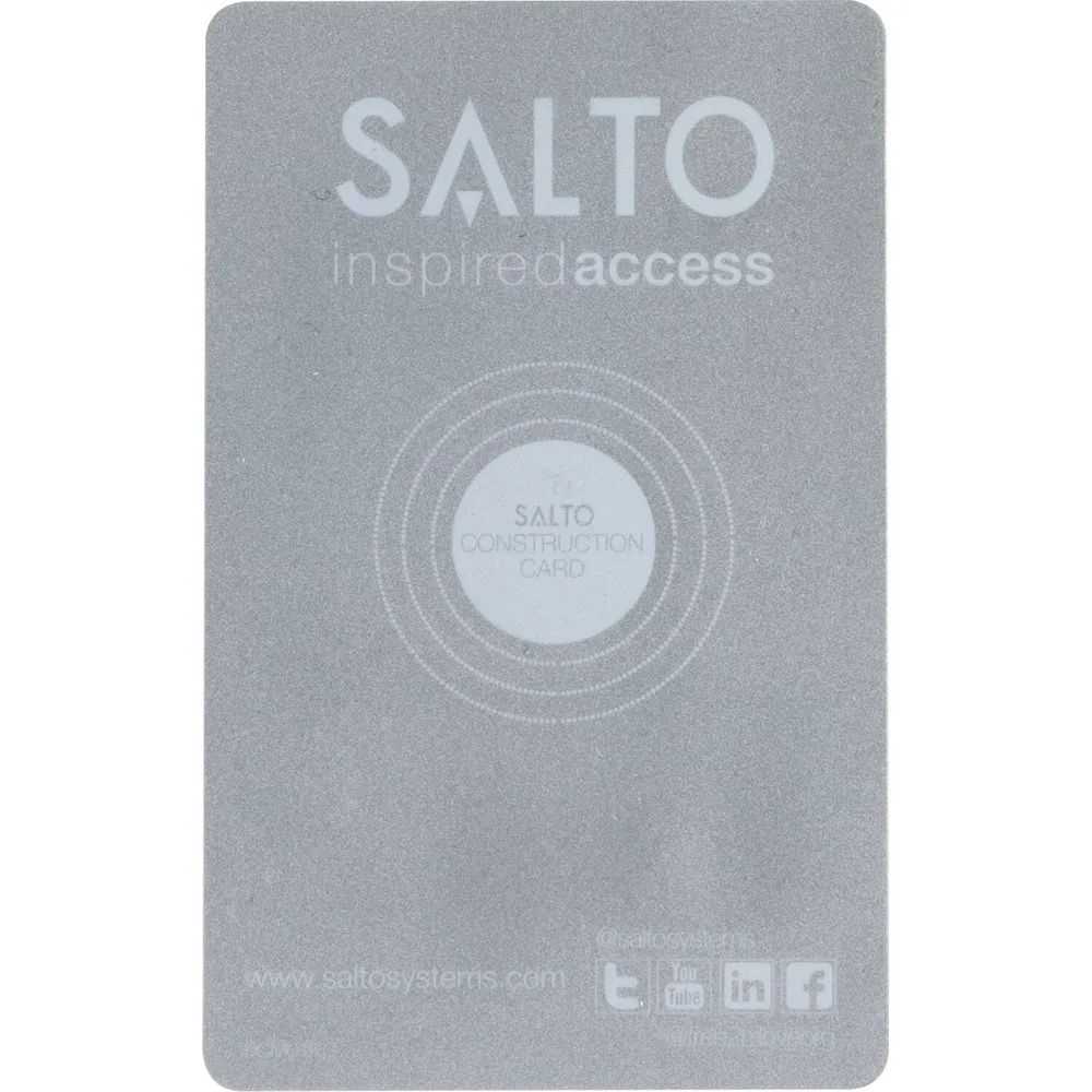 SALTO Mifare 1K Constructions-Card kontaktlos Kunststoff grau