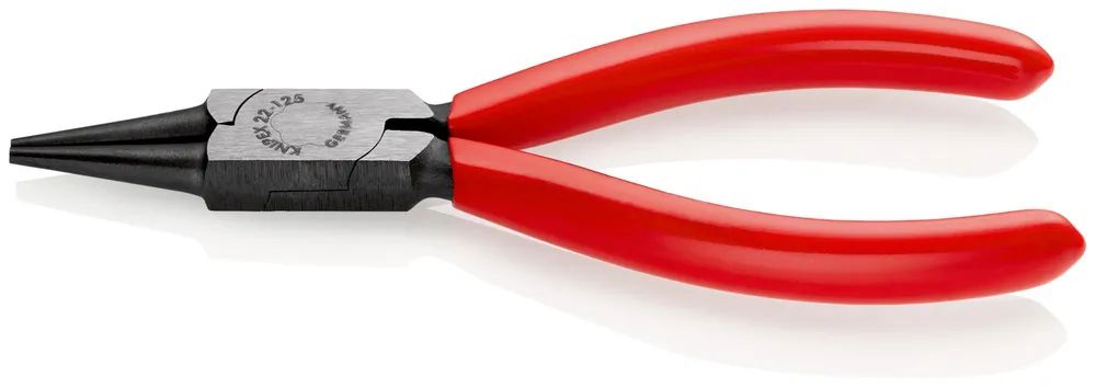 KNIPEX Rundzange mit Kunststoff überzogen schwarz atramentiert 125 mm