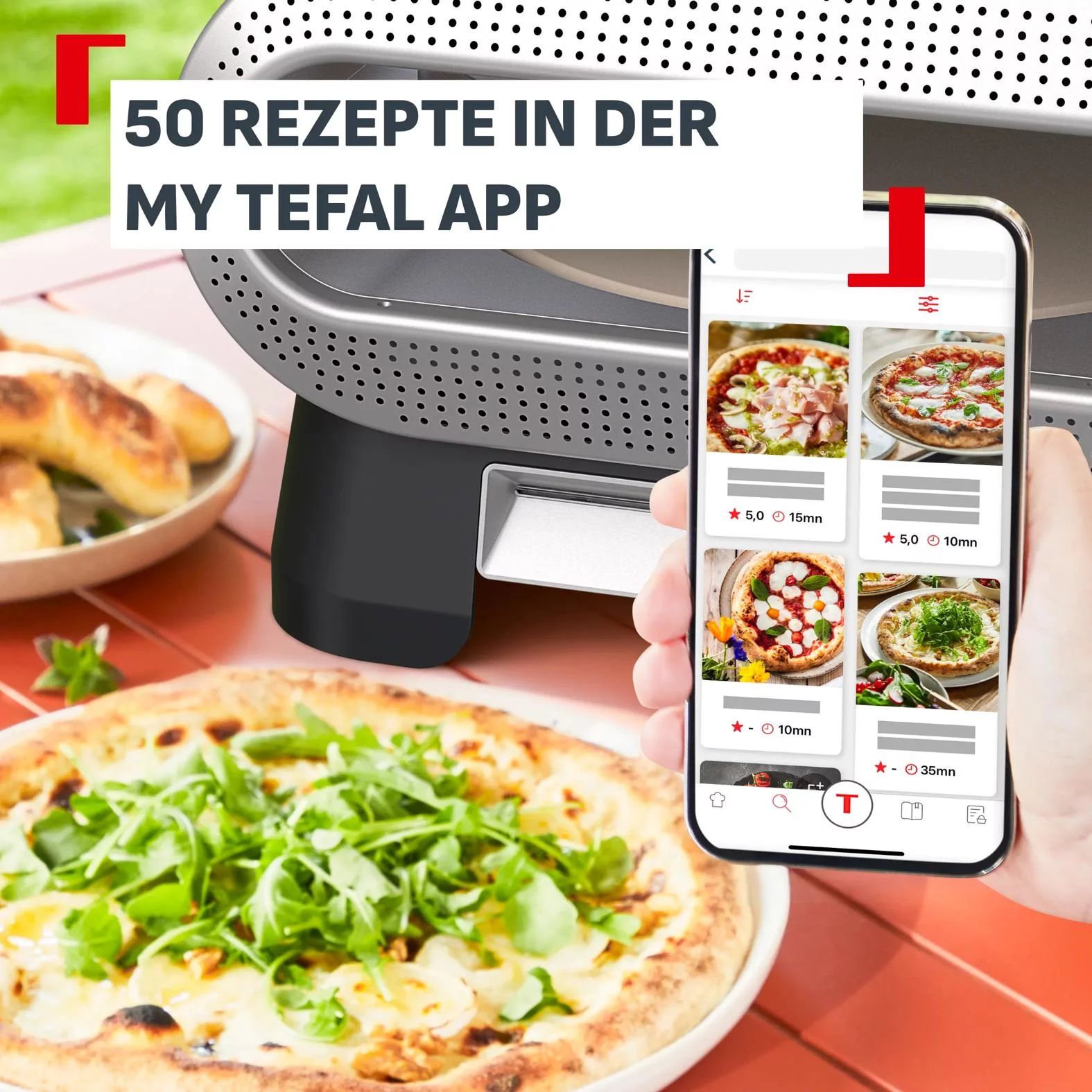 Tefal JM600T Pizza Pronto - bis zu 400 °C