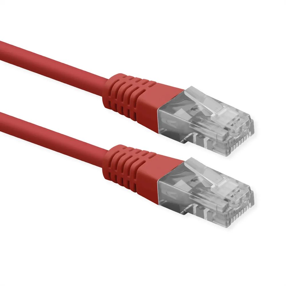 ROLINE Patchkabel Cat.6 (Class E), UTP, PoE, rot, 1 m