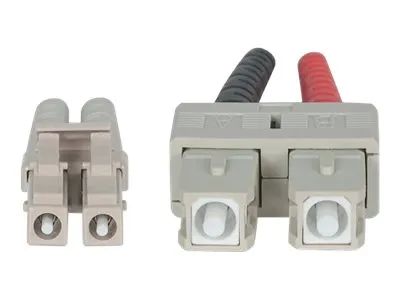 Intellinet Fiber Optic Patch Cable, OM4, LC/SC, 2m, Violet, Duplex, Multimode, 50/125 µm, LSZH, Fibre, Lifetime Warranty, Polybag - Patch-Kabel - SC multi-mode (M)