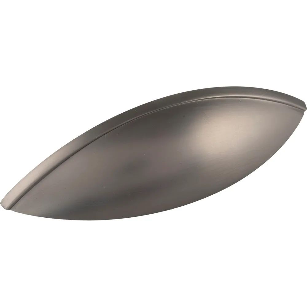 alles im griff GmbH Ulrike Brandstetter Muschelgriff Moss zum Aufschrauben, Breite 126 mm, Zinkdruckguss grau