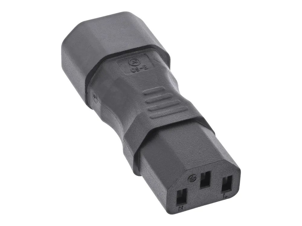 InLine Netzadapter IEC 60320 C14 / C13 - 3pol. Kaltgeräte