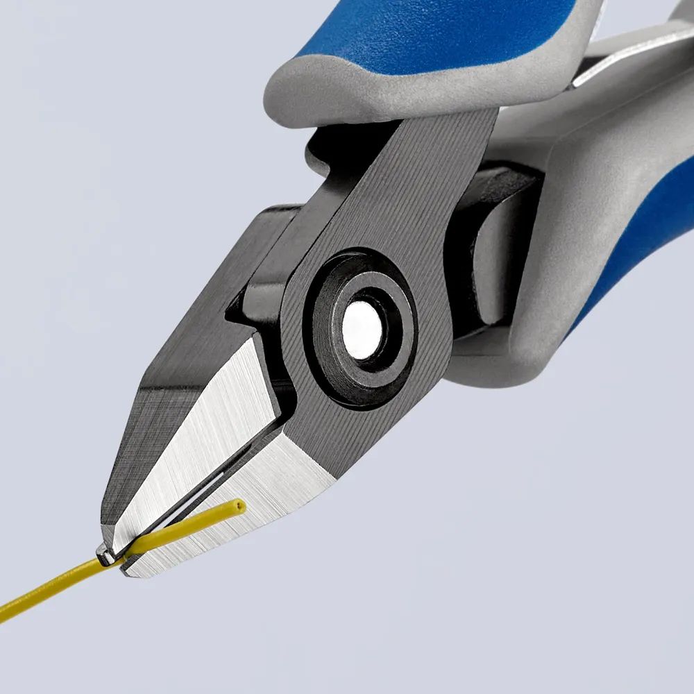 KNIPEX Präzisions-Elektronik-Seitenschneider mit Mehrkomponenten-Hüllen brüniert 125 mm