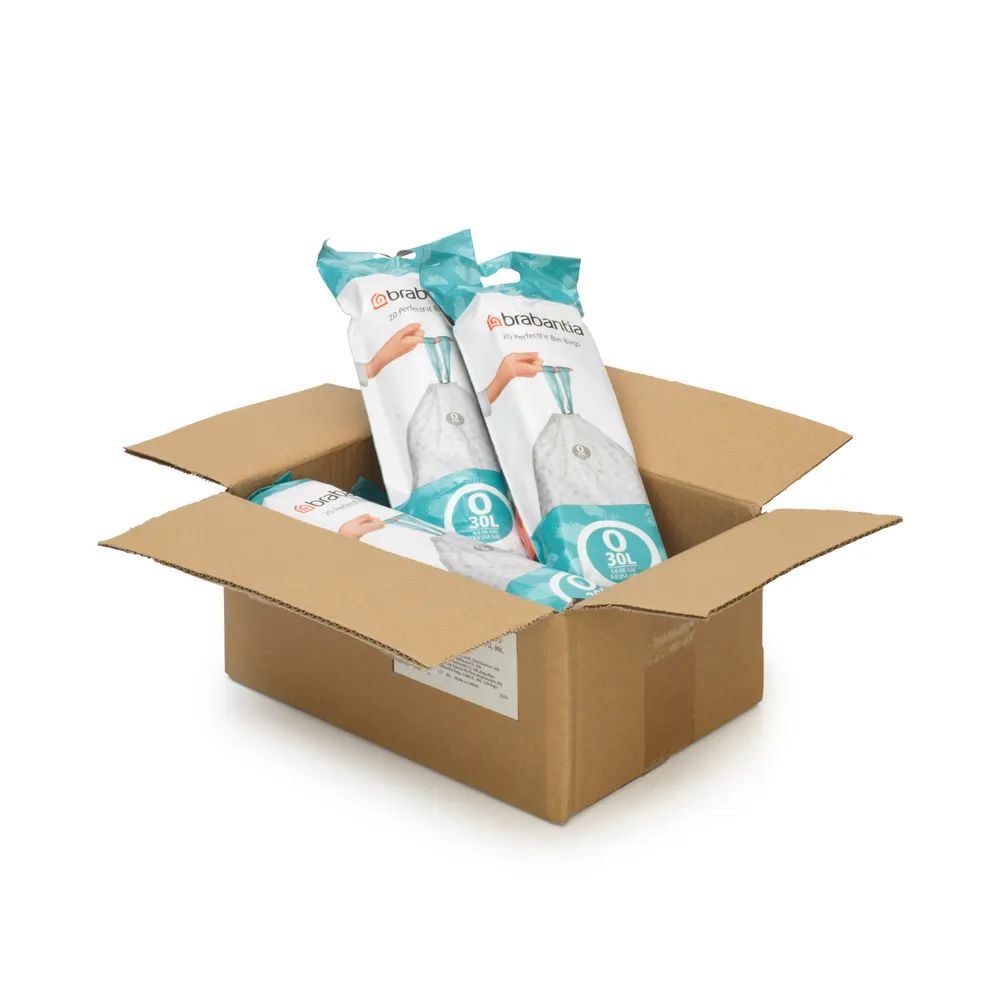 Brabantia Müllbeutel, Online Exlusive PerfectFit Beutel 30 L (O) Multipack 120Stk,6x20