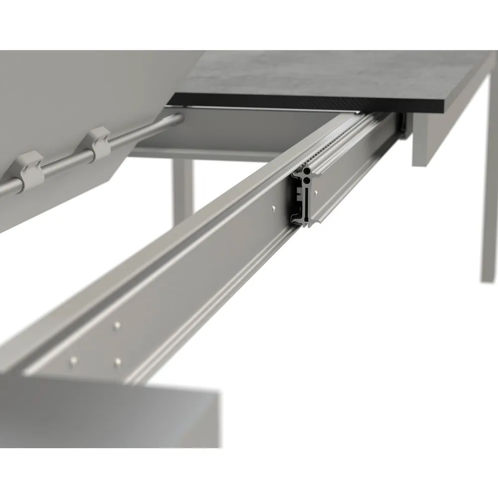 Pöttker Auszugsysteme GmbH  Ausziehtischführung ALU 77 FRONTSLIDE, Einbaulänge 1315 mm, Auszugsweg 1236 mm